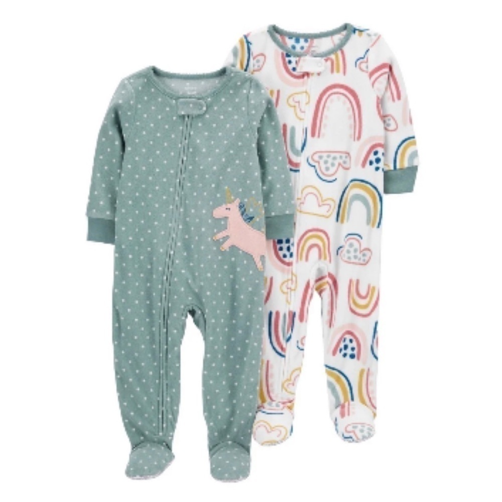 CARTER’S 2-Pack - 1-Piece Fleece Footed Sleepwear - 4T